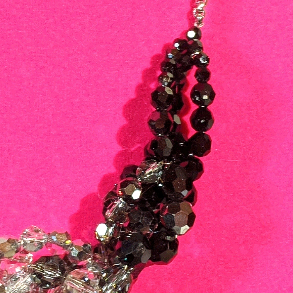 Swarovski Statement Necklace. White/Silver/Black - image 4